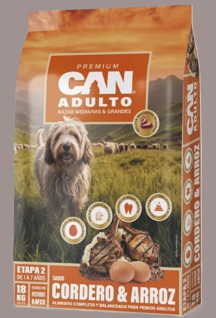 Can Perro Adulto 18 kilos Cordero y Arroz